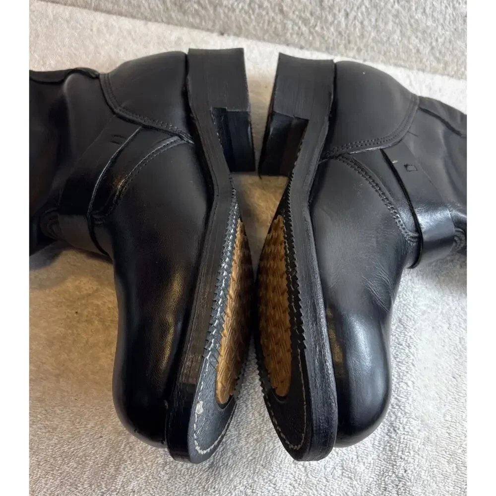 Harley-Davidson Black Leather Steel Toe Motorcycle Boots Men Size 9.5
